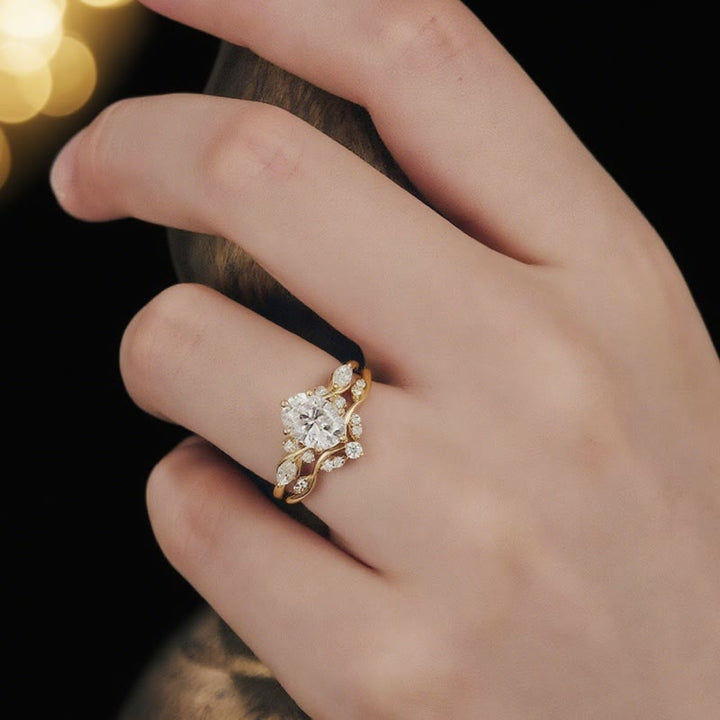 Bague ovale en moissanite Olivenorma Aurora's Knot - image 1