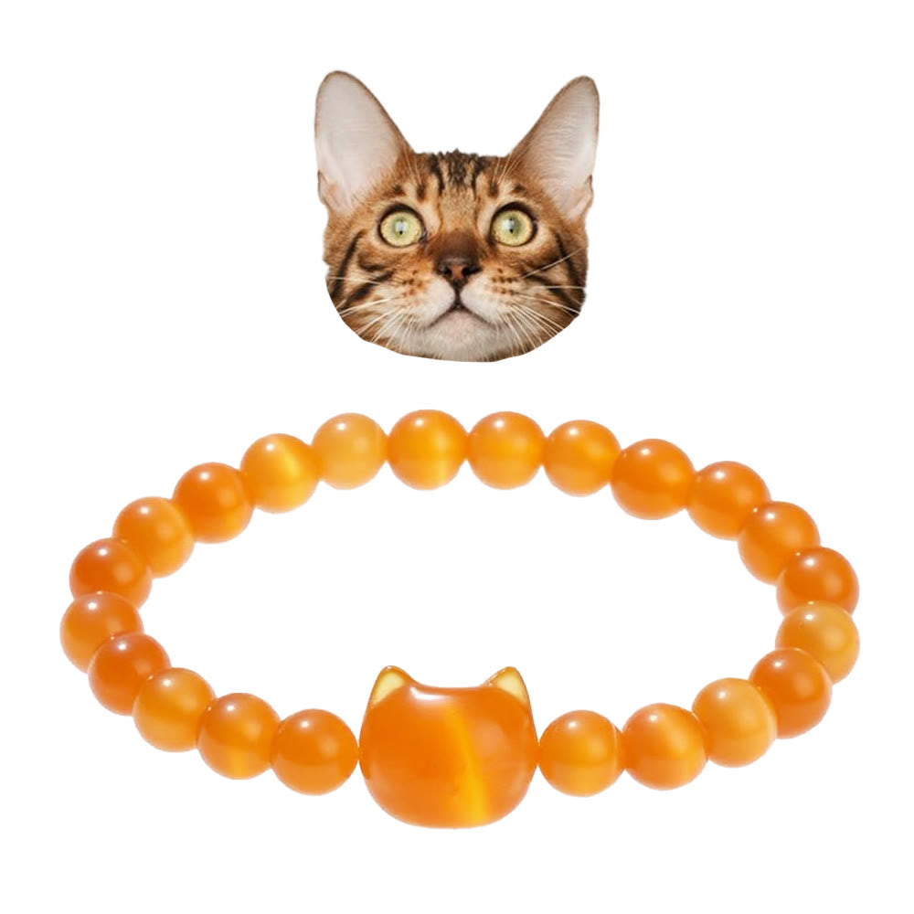 Bracelet de protection pour chats errants Olivenorma avec carte - Pierre œil-de-chat orange - Avec carte - image 21