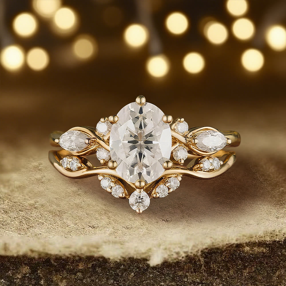 Bague ovale en moissanite Olivenorma Aurora's Knot - États-Unis 10 - image 0