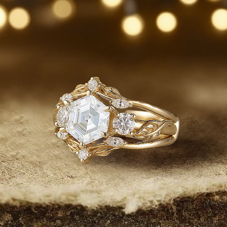 Bague en moissanite hexagonale Olivenorma Persephone's Crown - image 3