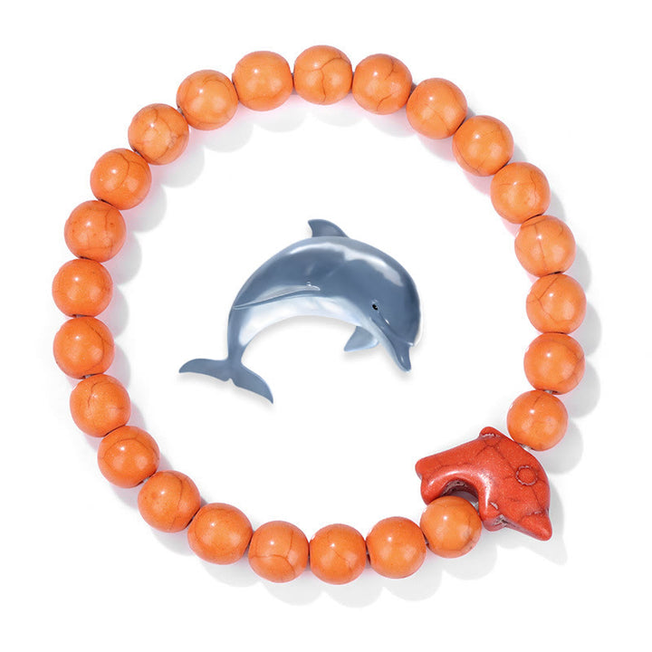 Bracelet turquoise Olivenorma Dolphin Ocean Guardian - Orange Turquoise - image 9