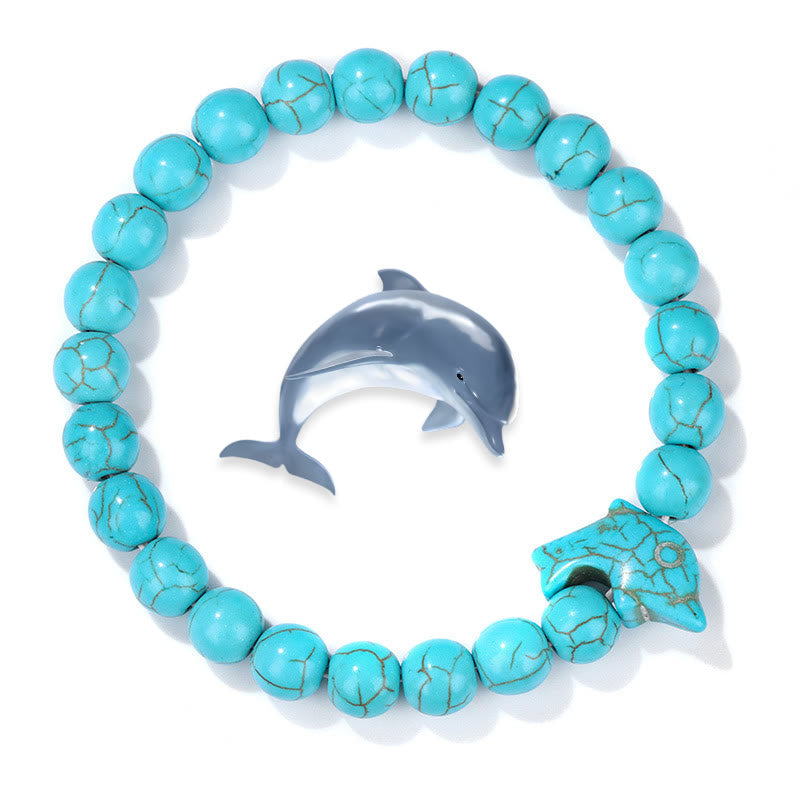 Bracelet turquoise Olivenorma Dolphin Ocean Guardian - Bleu Turquoise - image 1
