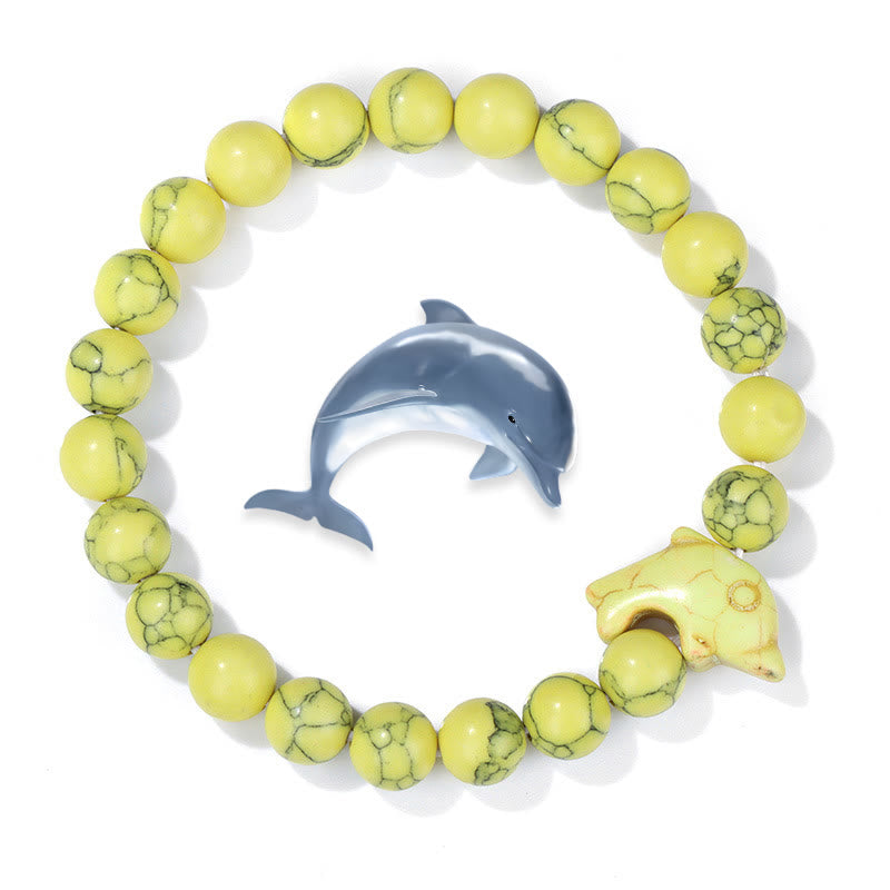 Bracelet turquoise Olivenorma Dolphin Ocean Guardian - Turquoise jaune - image 4