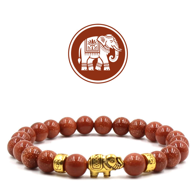 Bracelet de pierres précieuses porte-bonheur Olivenorma Elephant - Grès - image 2