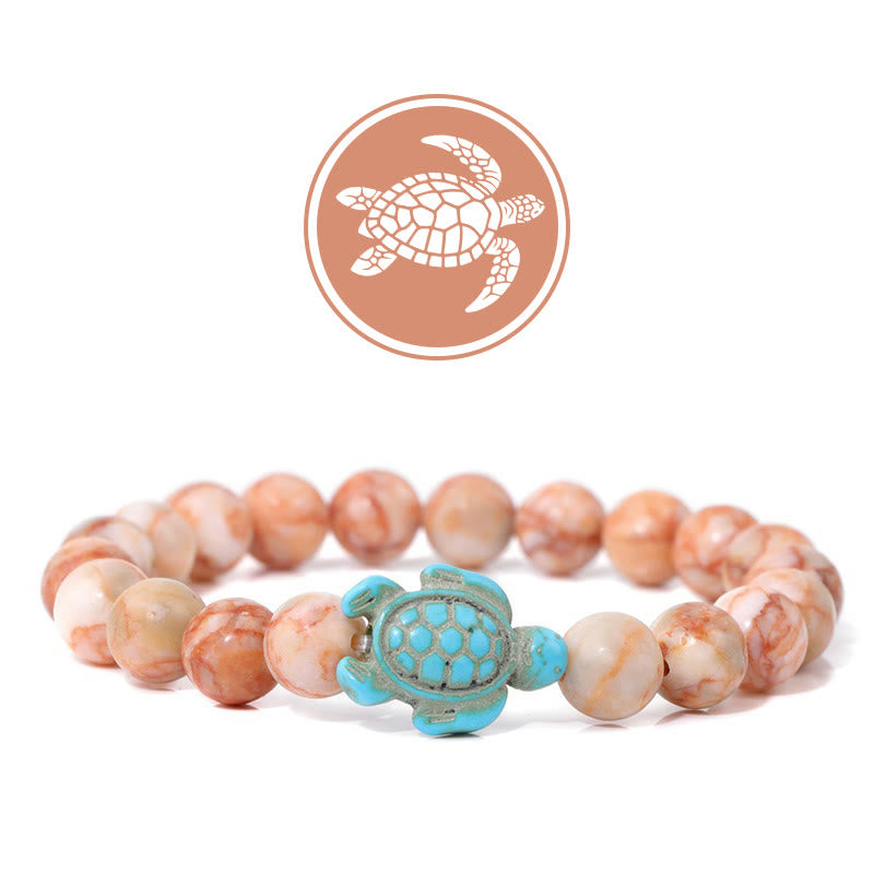Bracelet de pierres précieuses amulette de bénédiction de tortue Olivenorma - Rhodochrosite - image 18