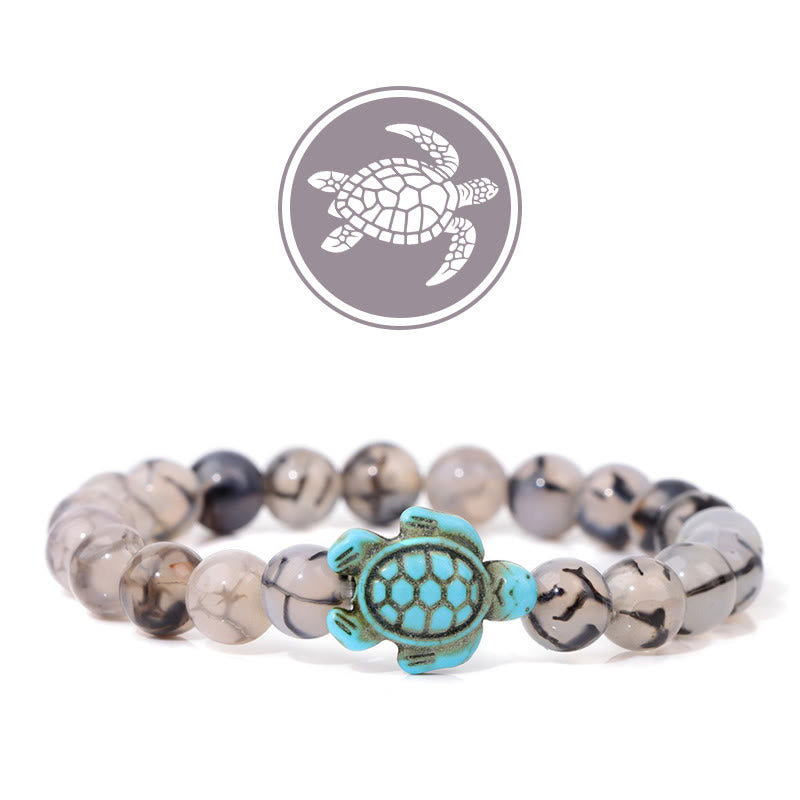 Bracelet de pierres précieuses amulette de bénédiction de tortue Olivenorma - Pierre d'os de dragon - image 13