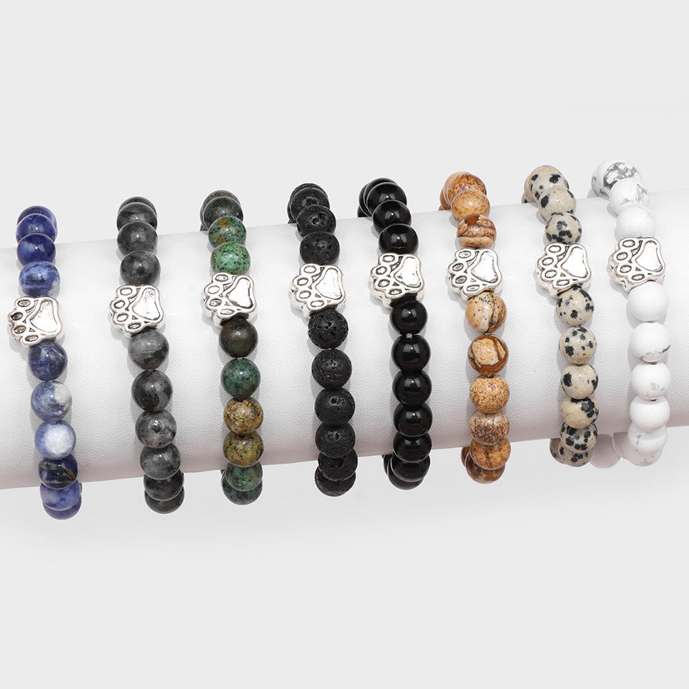 Bracelet Olivenorma en pierres précieuses avec patte de bénédiction et fourrure - image 12