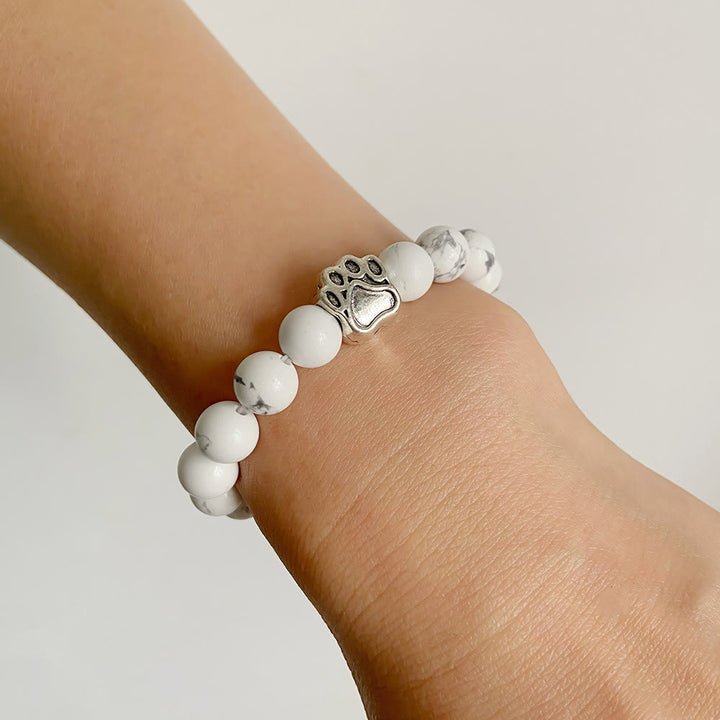 Bracelet Olivenorma en pierres précieuses avec patte de bénédiction et fourrure - image 3