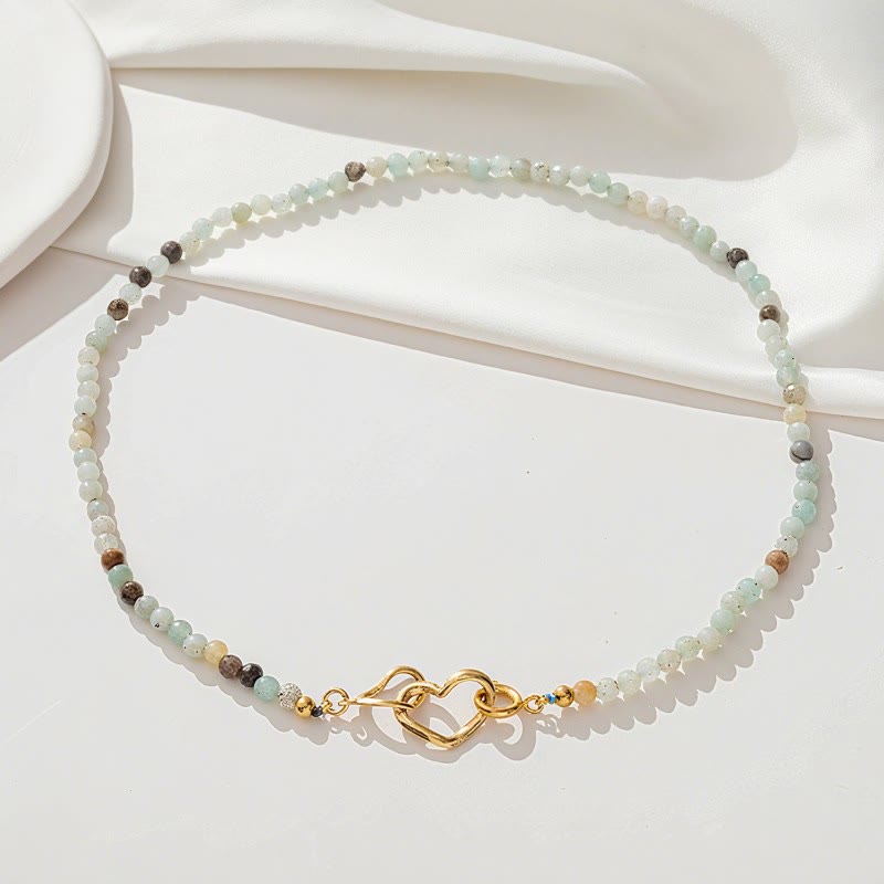 Collier de clavicule en pierre précieuse d'amazonite naturelle Olivenorma - Amazonite - image 1