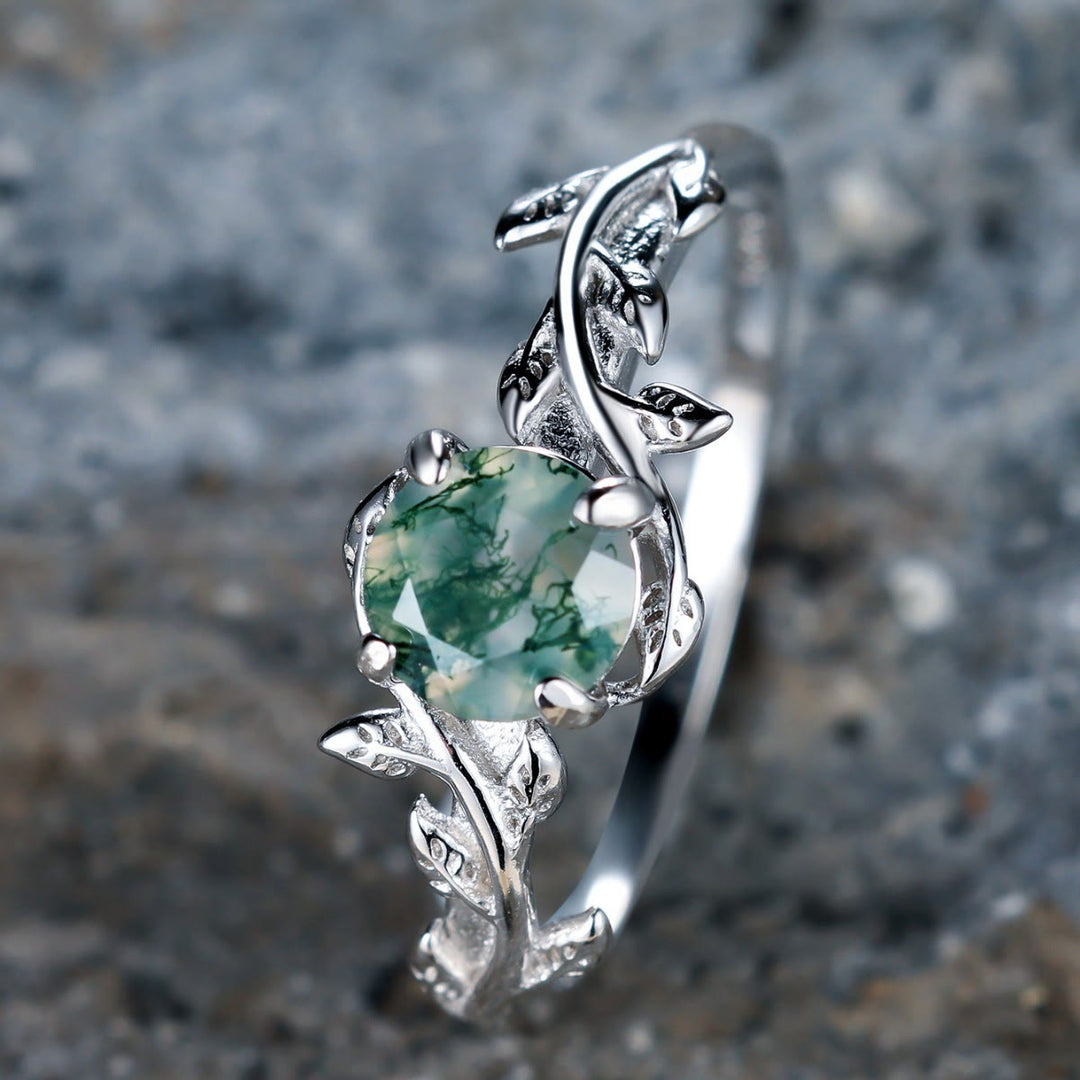 Olivenorma « Rêve d'Élodée » - Bague en agate mousse cuivrée - image 6