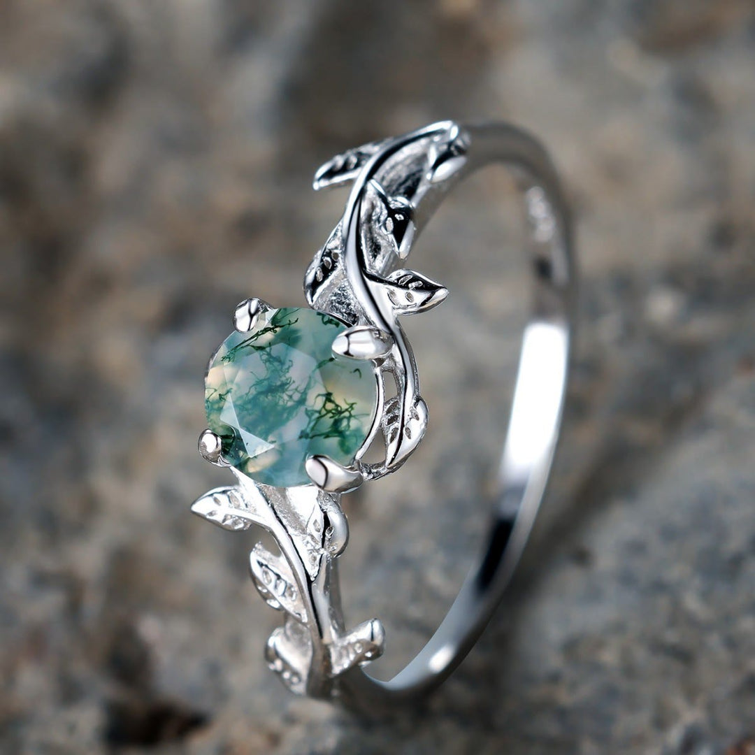 Olivenorma « Rêve d'Élodée » - Bague en agate mousse cuivrée - image 3