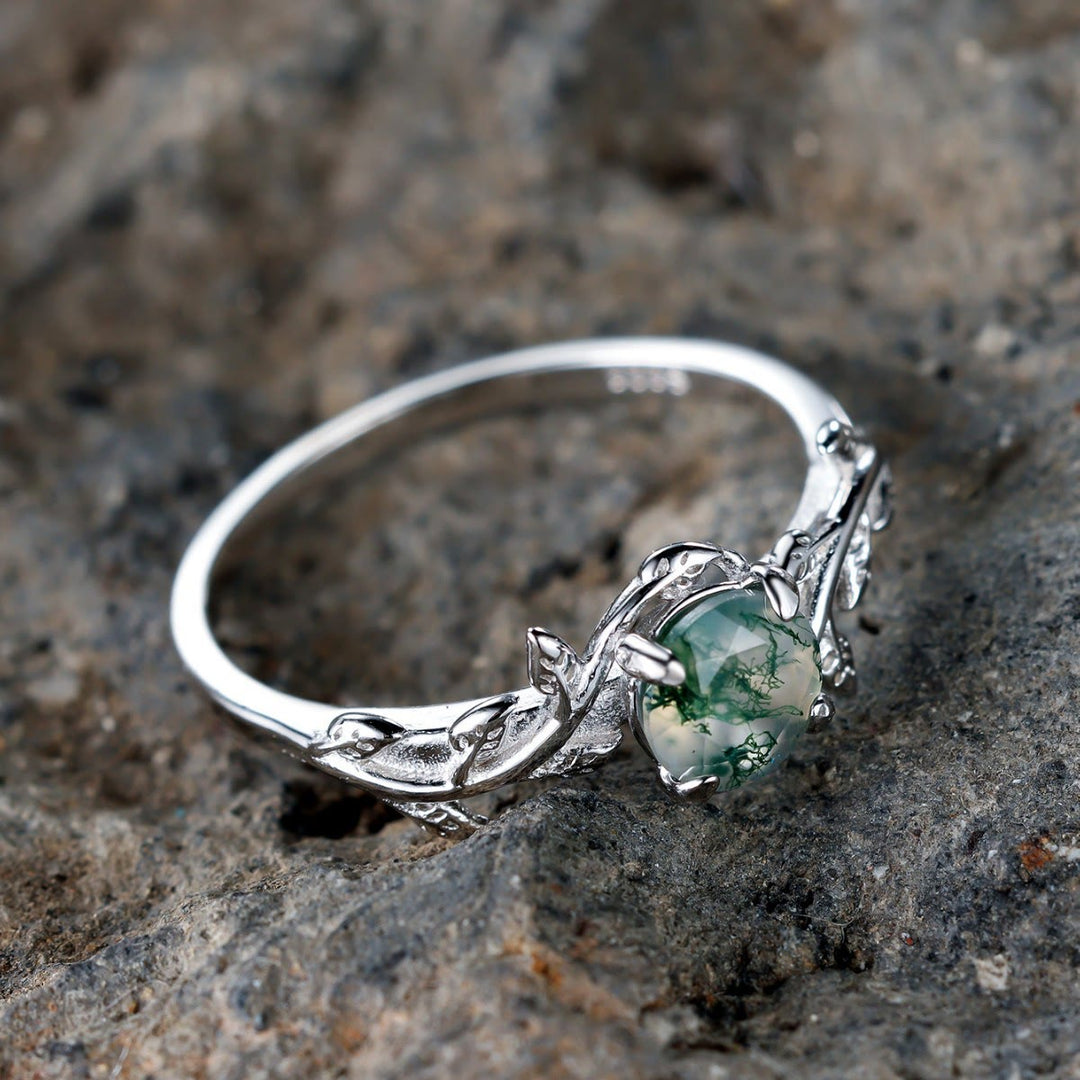 Olivenorma « Rêve d'Élodée » - Bague en agate mousse cuivrée - image 5