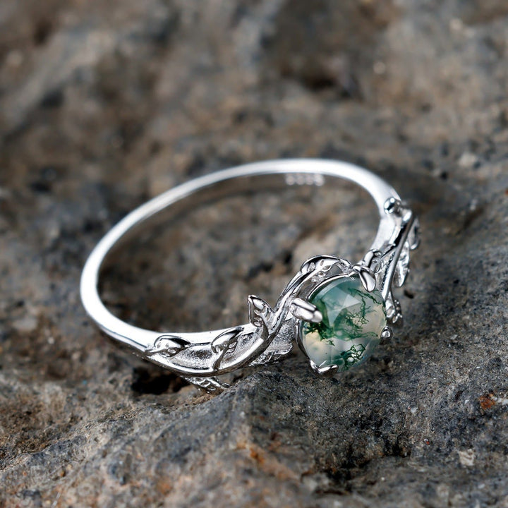 Olivenorma « Rêve d'Élodée » - Bague en agate mousse cuivrée - image 5