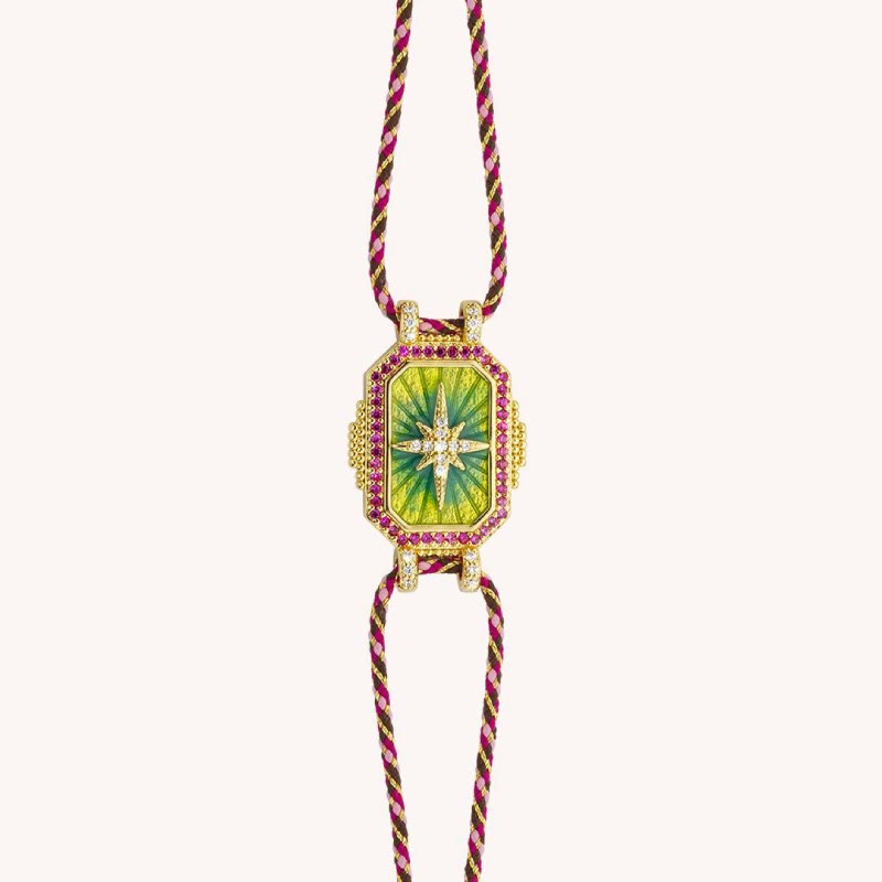 Collier et bracelet tressé Kaléidoscope Tarot Coloré Olivenorma - Bracelet Octagramme - image 3