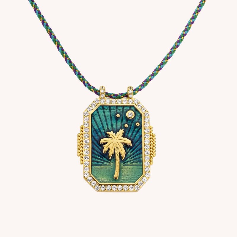 Collier et bracelet tressé Kaléidoscope Tarot Coloré Olivenorma - Collier Espoir - image 4