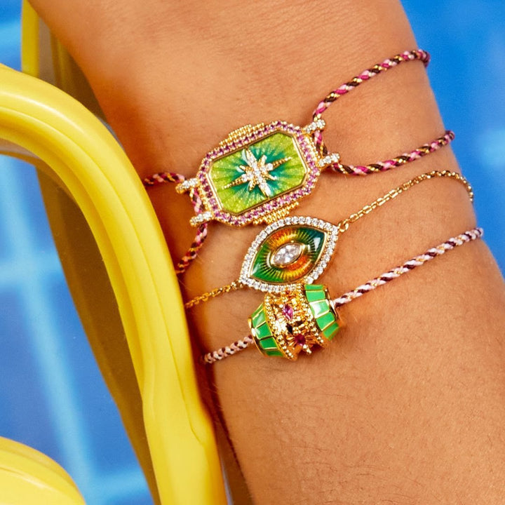 Collier et bracelet tressé Kaléidoscope Tarot Coloré Olivenorma - image 8