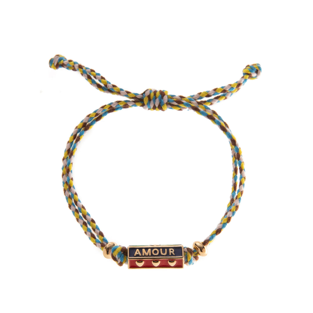 Collier et bracelet en corde tressée avec breloque lettre de tarot tribal Olivenorma - AMOUR - Bracelet - image 8
