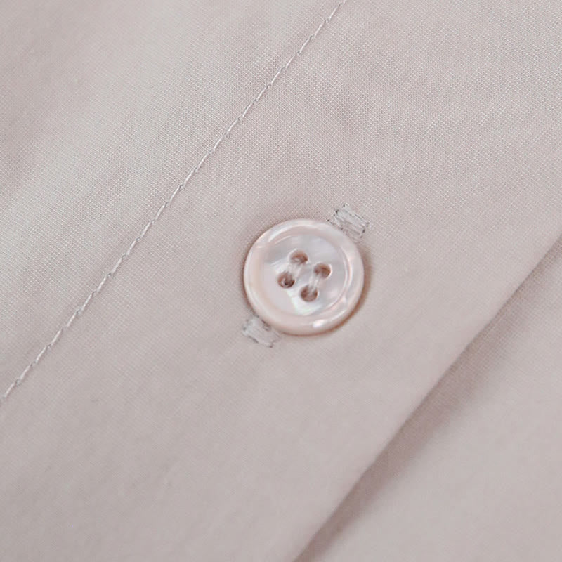 Chemise boutonnée à manches longues et col oversize en coton pour femme Olivenorma - image 17