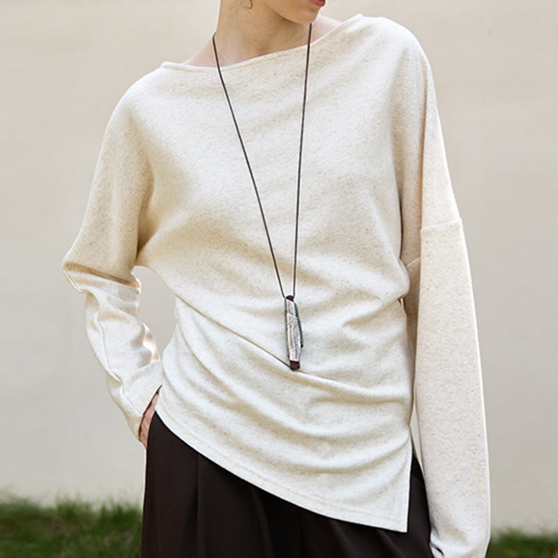 Chemisiers à manches longues en coton et lin Olivenorma , coupe classique, sweat-shirt - L - image 0