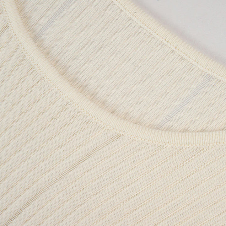 Chemisier à manches longues Olivenorma , haut en maille côtelée fendue, sweat-shirt pour femme - image 11