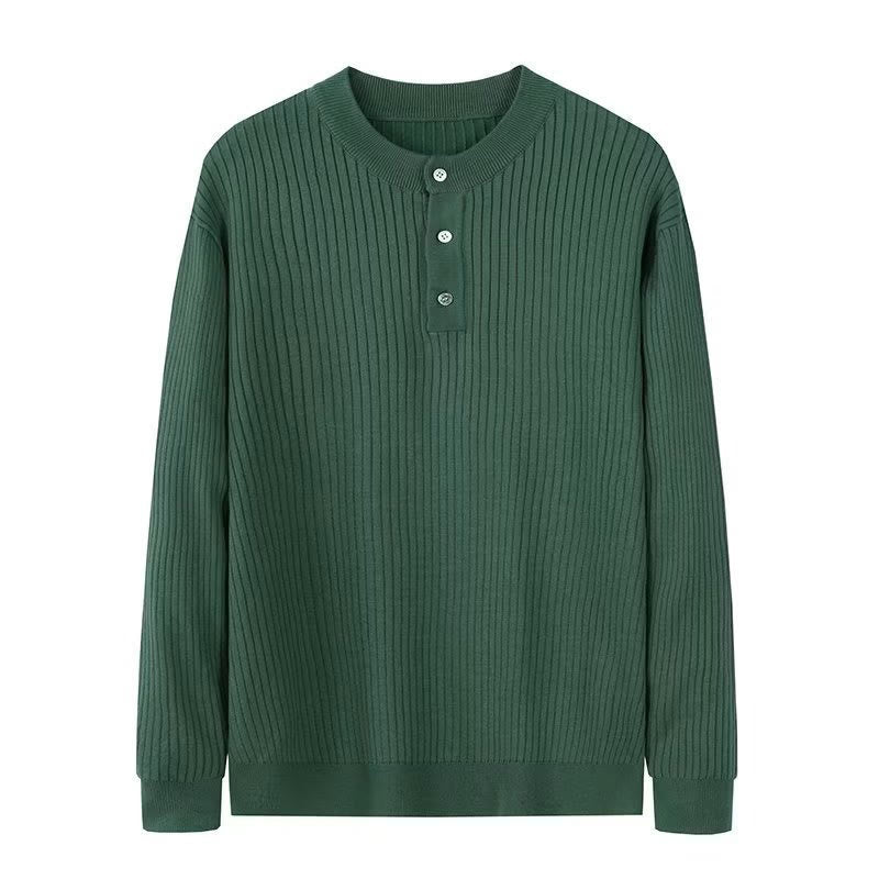 Sweat-shirt en maille côtelée à manches longues pour homme Olivenorma - image 1