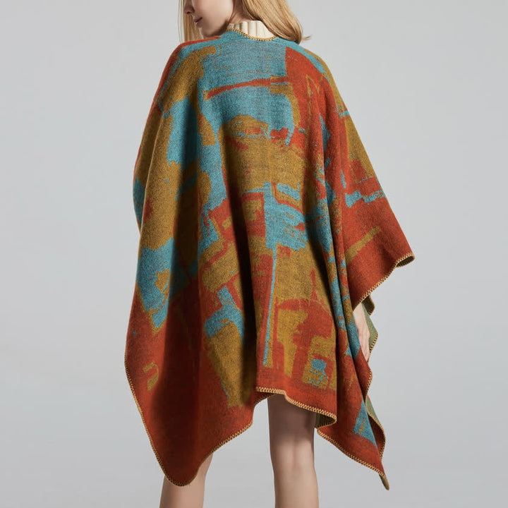 Cardigan châle ouvert devant style bohème patchwork Olivenorma - image 6