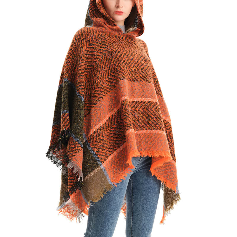Châle poncho douillet à chevrons Olivenorma - image 2