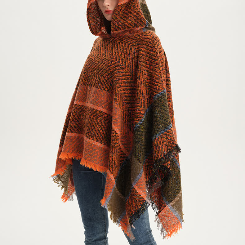Châle poncho douillet à chevrons Olivenorma - image 6