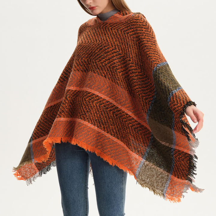 Châle poncho douillet à chevrons Olivenorma - image 8