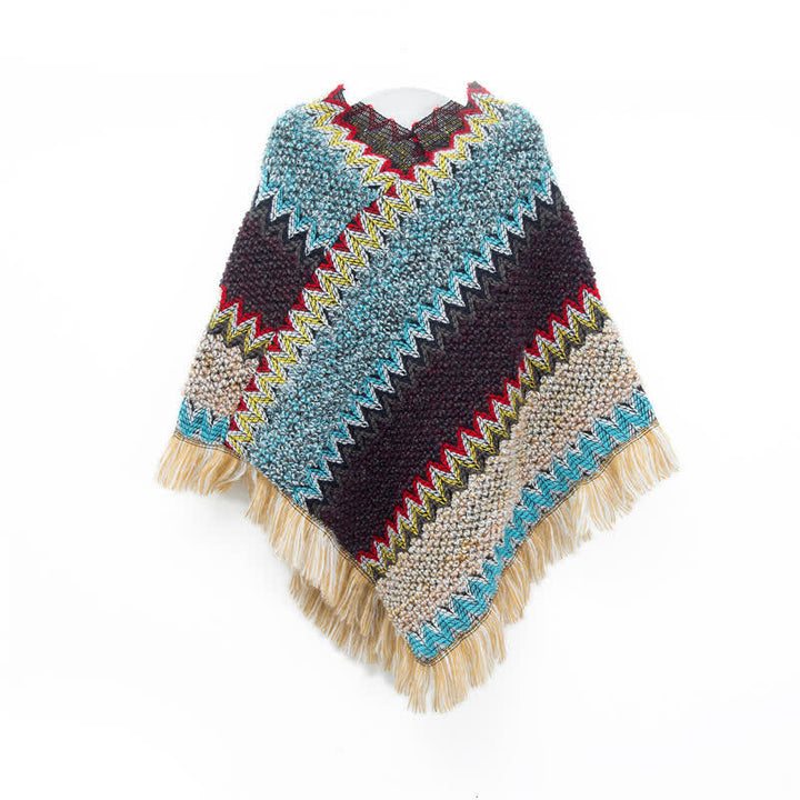 Châle à franges bohème chic Olivenorma - Bleu - image 11