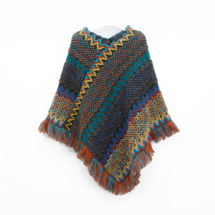 Châle à franges bohème chic Olivenorma - Bleu marine - image 6