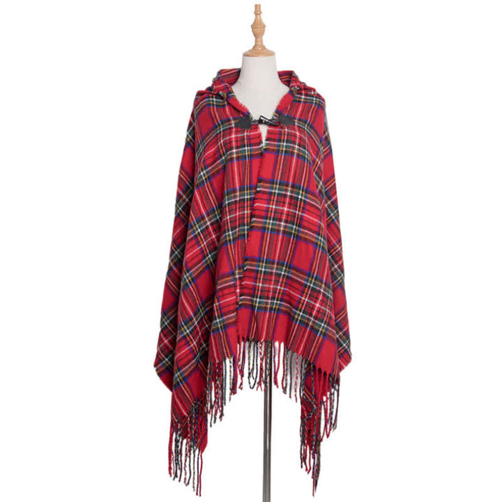 Olivenorma Couverture Tartan Classique Écharpe Châle - Plaid rouge - image 12