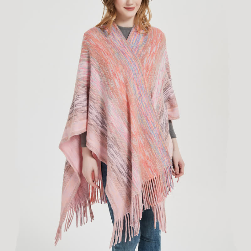 Cardigan châle à volants et pompons Olivenorma - image 4