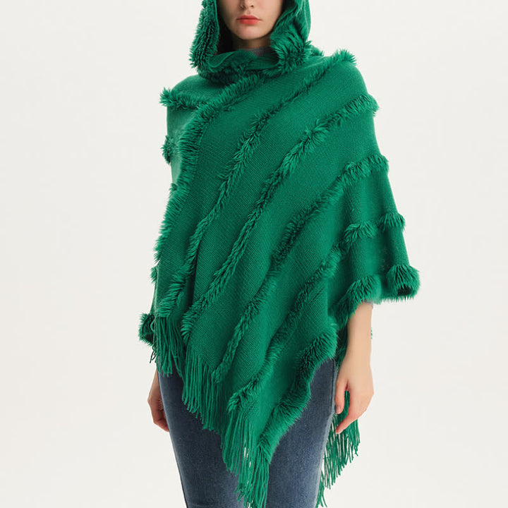Olivenorma Bonnet à franges de couleur unie, cardigan, châle - image 8