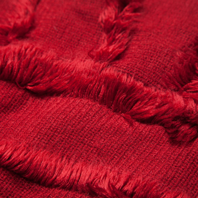 Cardigan châle à franges de couleur unie Olivenorma - image 17