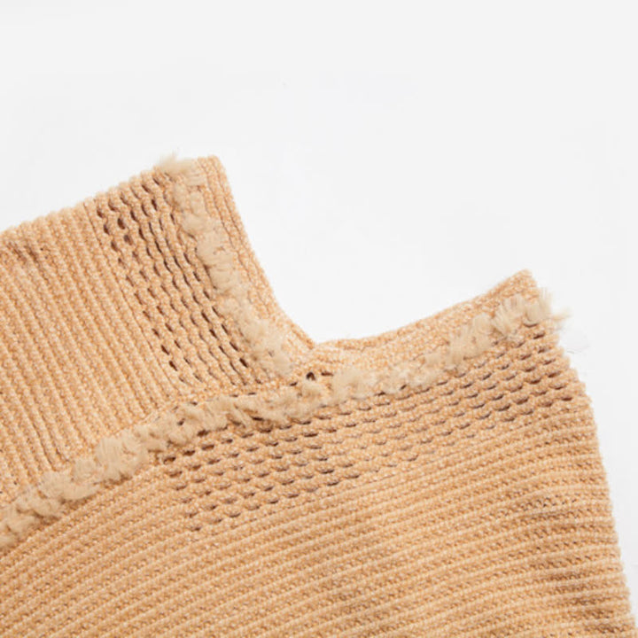 Cardigan châle à franges en chameau Olivenorma - image 13