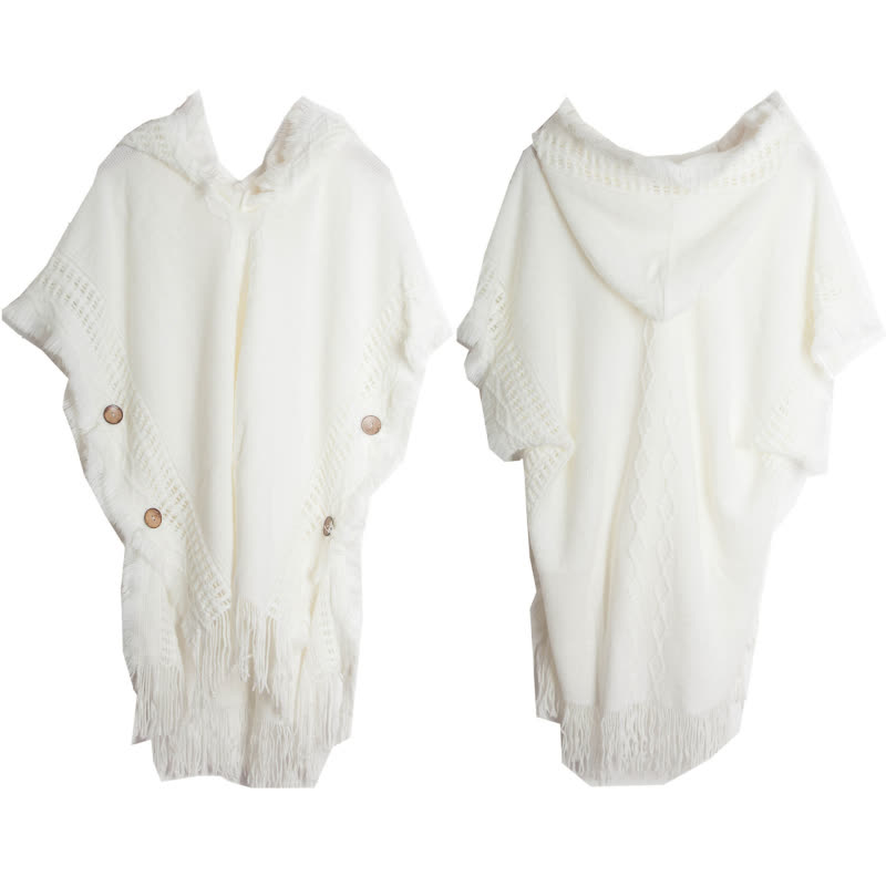 Cardigan châle en acrylique ivoire duveteux Olivenorma - Blanc - image 18