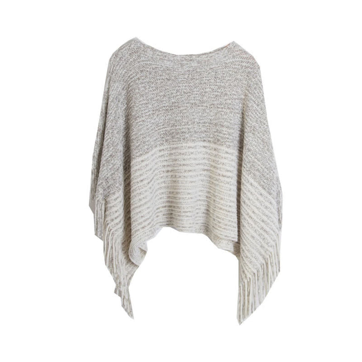 Châle en tricot rayé Olivenorma - Beige - image 5