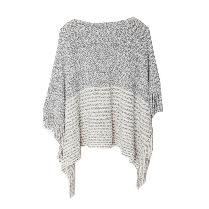 Châle en tricot rayé Olivenorma - Noir - image 17
