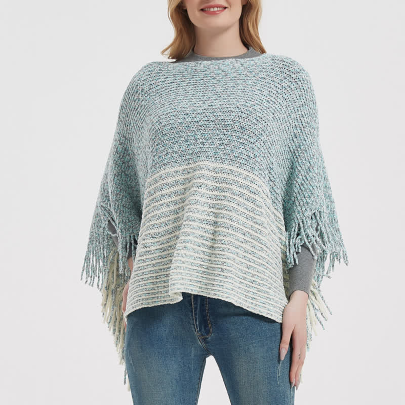 Châle en tricot rayé Olivenorma - image 4