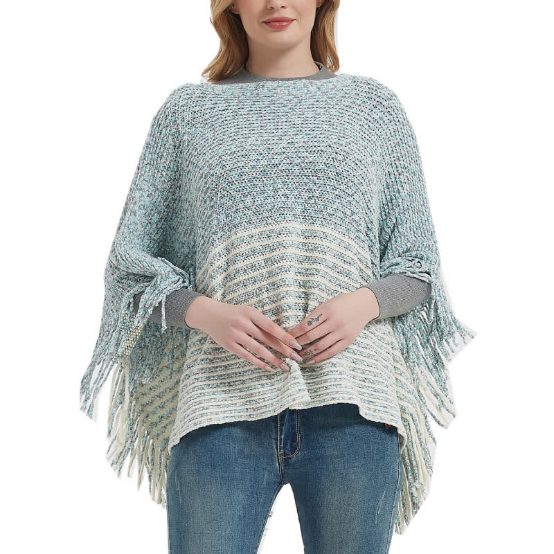 Châle en tricot rayé Olivenorma - image 0