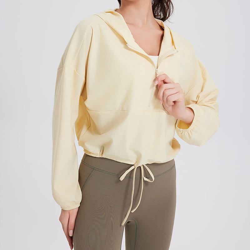 Sweats à capuche zippés et protection solaire Olivenorma pour femmes, hauts de sport, de yoga et d'entraînement - image 1