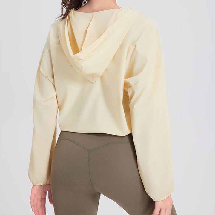 Sweats à capuche zippés et protection solaire Olivenorma pour femmes, hauts de sport, de yoga et d'entraînement - image 2