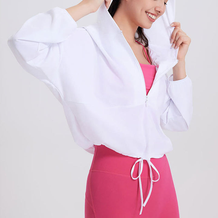 Sweats à capuche zippés et protection solaire Olivenorma pour femmes, hauts de sport, de yoga et d'entraînement - image 6