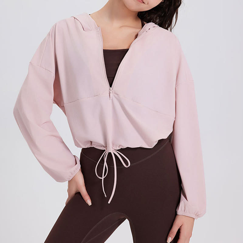 Sweats à capuche zippés et protection solaire Olivenorma pour femmes, hauts de sport, de yoga et d'entraînement - image 13
