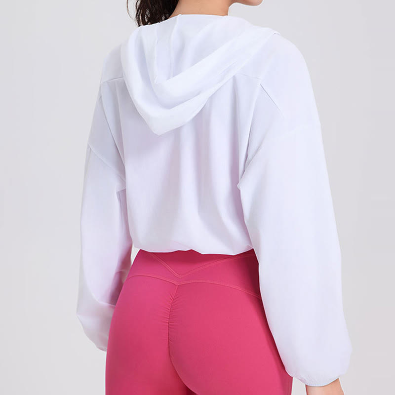 Sweats à capuche zippés et protection solaire Olivenorma pour femmes, hauts de sport, de yoga et d'entraînement - image 5