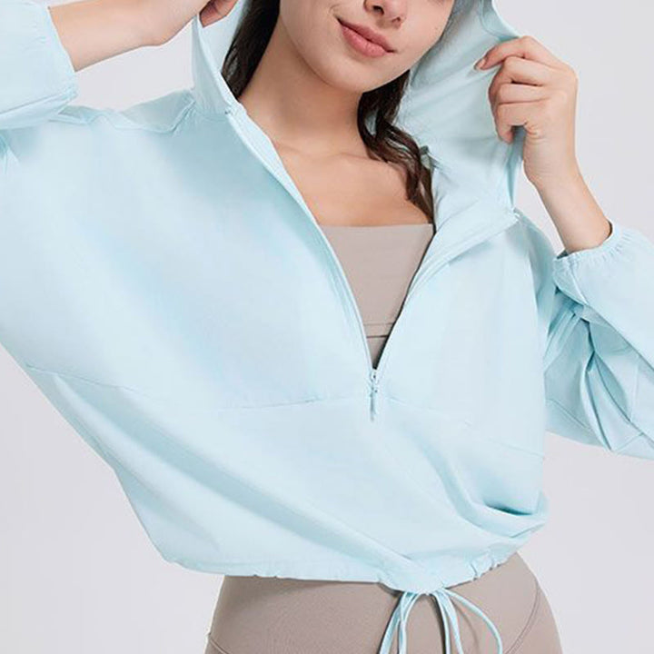 Sweats à capuche zippés et protection solaire Olivenorma pour femmes, hauts de sport, de yoga et d'entraînement - image 10