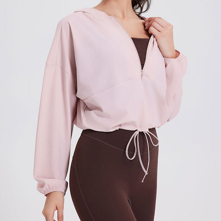 Sweats à capuche zippés et protection solaire Olivenorma pour femmes, hauts de sport, de yoga et d'entraînement - image 12