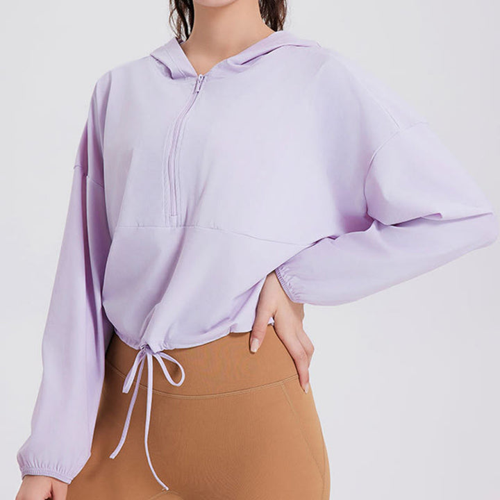 Sweats à capuche zippés et protection solaire Olivenorma pour femmes, hauts de sport, de yoga et d'entraînement - image 16