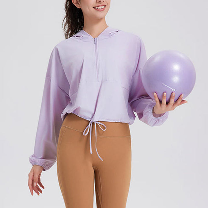Sweats à capuche zippés et protection solaire Olivenorma pour femmes, hauts de sport, de yoga et d'entraînement - image 17